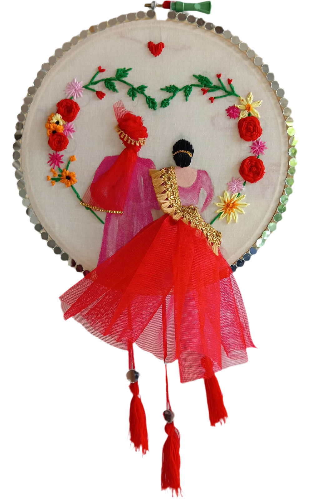 Customizable Couple Embroidery Hoop