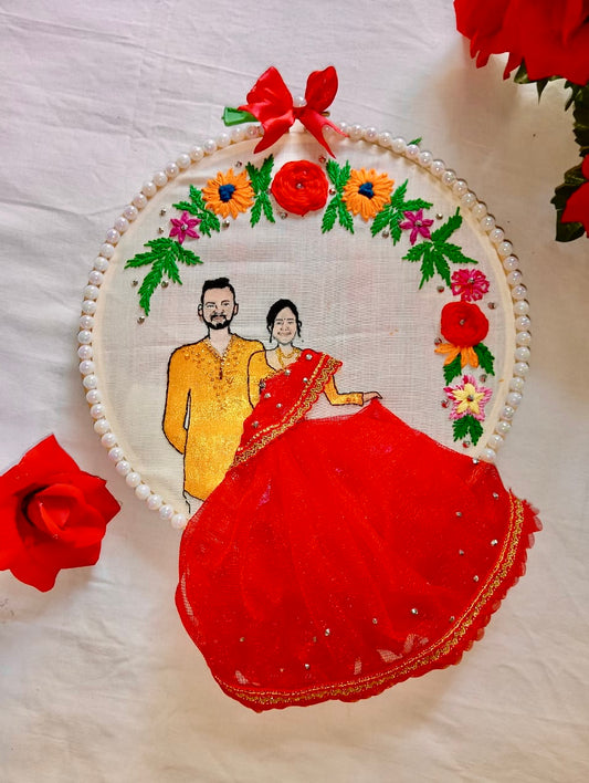 Customizable Couple Embroidery Hoop